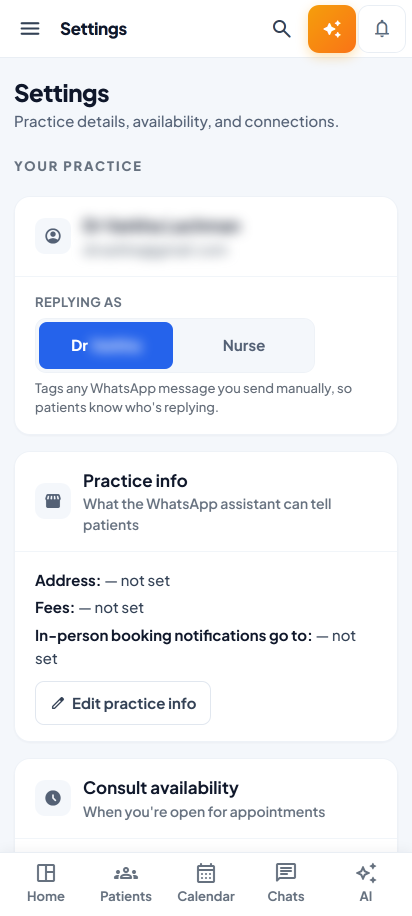 Settings, in her words — Two-step sign-in and the screen lock sit together, both optional and both off until she turns them on, because a second step nobody chose is one that gets worked around.